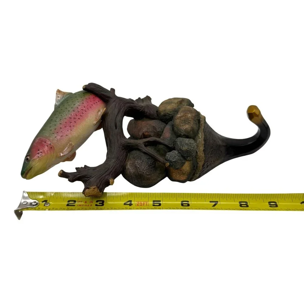 Wild Wings Rainbow Trout Wall Hook Mark Susinno w/ Box Rustic Lodge Decor Angler